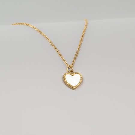 CADENA CORAZÓN BLANCO MUJER LZ