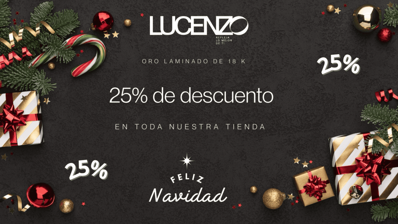 Brillante joyería de oro laminado de 18K con descuento especial en Navidad.